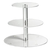 Acrylic Cupcake Stand, Clear Dessert Display Hoder Stand With Base for Wedding, Party, Baby Shower, Get-together, 4 Tier Square,