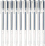 Muji Gel Ink Ballpoint Pen Cap Type 10-Pieces Set, 0.38 mm Nib Size, Black