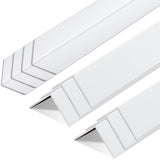 Sasylvia 10 Pcs Wall Corner Protector Guards, Avoid Scratching Scuffs, 1 x 36 Inches Vinyl Corner Trim Molding, Ease Install & C
