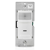 Leviton IPS061LW Decora Motion Sensor InWall Switch, AutoOn, 5A, Single Pole or 3Way, White