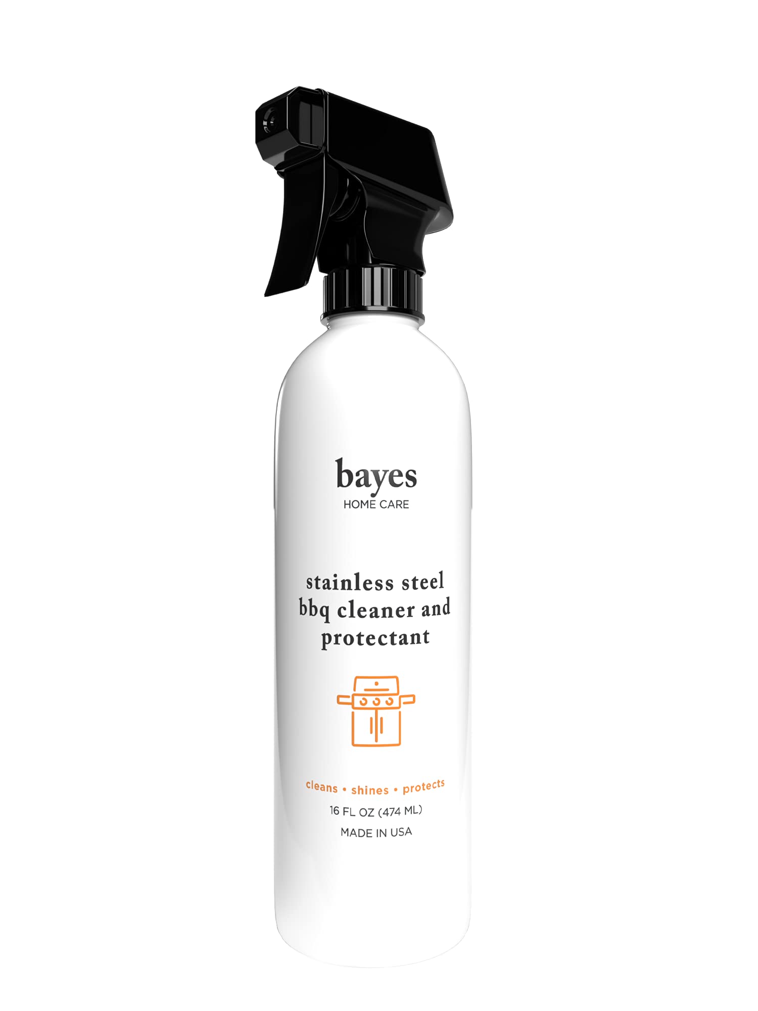 Bayes High-Performance Stainless Steel BBQ Exterior Cleaner and Protectant - Cleans, Shines and Protects Stainless Steel Barbecu