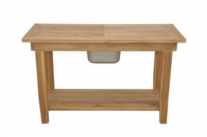 Anderson Teak Tb-4821 Nautilus Console Table With Ss Container