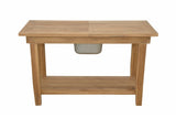 Anderson Teak Tb-4821 Nautilus Console Table With Ss Container