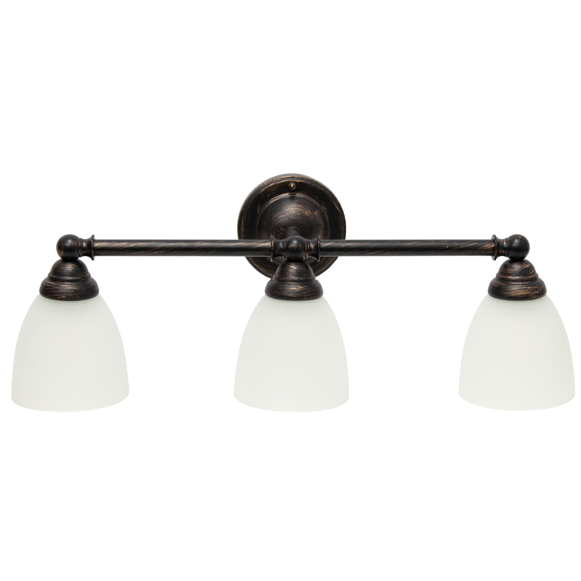 All The Rages Essentix 3-Light Metal & Glass Vanity Fixture In Oil Rubbed Bronze