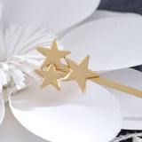 Yalice Star Hair Barrette Simple Bobby Pins Hair Clips Metal Hair Accessories for Women 2Pcs (Gold)