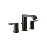 Moen T6708BL Genta LX Two Handle Widespread Modern Bathroom Facuet Valve Required, Matte Black