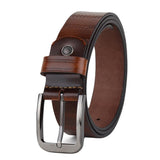 Sunshopping Genuine Leather Belt For Men | Handmade Pin Buckle Belt Perfect For Formal And Casual Wear | Adjustable Free Size Fi