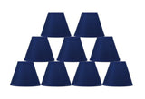 Urbanest Set of 9 Cotton Chandelier Lamp Shade, 3-inch by 6-inch by 5-inch, Indigo, Clip-on, Hardback