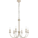 Living District Indoor Modern Home Decorative Bright Ceiling Brielle 6 Lights Pendant In Weathered Dove