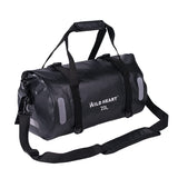 WILD HEART Waterproof Bag Duffel Bag 20L 30L 40L with Welded Seams Shoulder Straps, Mesh Pocket for Kayaking, Camping, Boating,B
