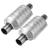 MARSFLUX 2Pcs 2 Universal Inlet/Outlet Catalytic Converter EPA Approved Weld-on, Converter Catalytic Convertidor Automotive Repl