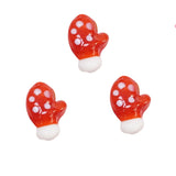 Red Christmas Beads for Jewelry Making ARTISAMILY 20pcs Christmas Gloves Bracelet Beads Lampwork Glass Loose Spacer Bead Dangle 