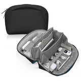 Oddpod Pu Leather Electronic Gadgets Organizer Bag For Travel/Portable Waterproof Tech Organizer Pouch With Multiple Compartment