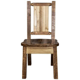 Montana Wooodworks Homestead Collection Side Dining Chair With Laser Engraved Moose Design, Stain & Lacquer Finish