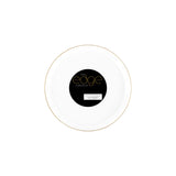 PLASTICPRO [30 Pack 6.3''] White Plastic Party Plates With Gold Rim Edge Collection Premium heavyweight Elegant Disposable Table