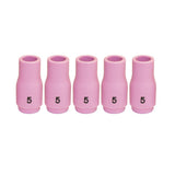 WeldingCity 5-pk Alumina Ceramic Cup Nozzle 13N-series for Regular Setup in TIG Welding Torch 9, 20 and 25 (5-pk 13N09 (#5))
