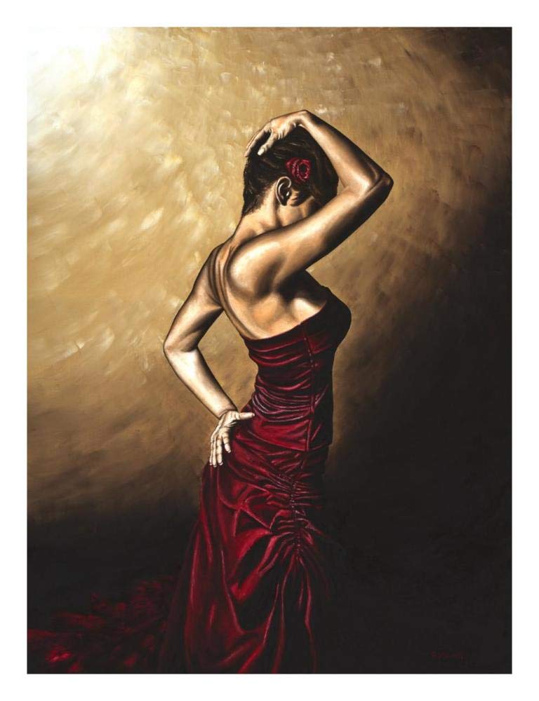Flamenco Woman-Paper Art-20,,X26,,