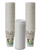 16oz 100 Paper Coffee Cup with Lids, Insulating Cups