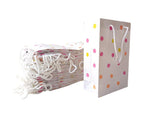 Samarth 8X4X10 Inch Pack of 25 Pcs Doted Design Vergin Paper Shopping Bags, Paper Bags with Handles, Gift Bags