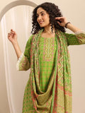 Libas Women'S Cotton Kurta Sets (400664_Green_L)
