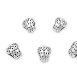 20pcs Cute Strawberry Large Hole Beads (4.5mm Hole) Antique Silver