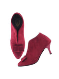 Shoetopia Solid Bow Detailed Cherry Pumps For Girls-Eu38,Bronze,5,B0D5HGC884