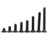 M3 Flat Countersunk Head Socket Screws - 200Pcs Assortment Kit with Storage Box (4-25mm Sizes)