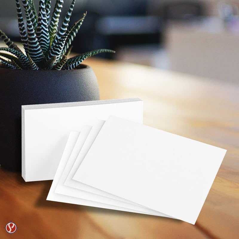 100 Pcs Extra Thick White Index Cards - Blank Heavyweight 14pt (0.014  ) 100lb Cover Cardstock - Flash Cards, Study School Note