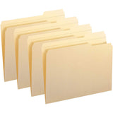 Smead Reinforced Top Tab Manila File Folder FOLDER,MLA,1/3CT,LTR,POS3 (Pack of4)