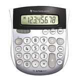 Wholesale CASE of 15 Texas Inst. Angled 8Digit Display Calculator8Digit Solar Display Calculator,47/8x52/3x1,Gray