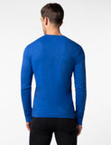 Fyltr Men'S Casual Crewneck Full Sleeve T-Shirt With Stab Stitched Front Pocket Detail,Cosmic Cobalt,Cosmic Cobalt,S