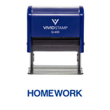Homework Teacher Self Inking Rubber Stamp (Blue Ink) XLarge