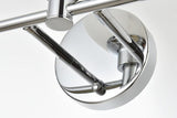 Living District Cordelia 5-Light Iron/Glass Bath Sconce In Black/Frosted White