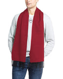 Bismaadh Cashmere Feel Winter Scarf Classic Solid Warm Soft Large Muffler Wrap Shawl Scarves For Men Women (Reddish Maroon)