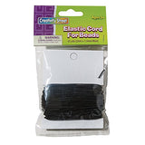 (3 EA) BLACK ELASTIC CORD
