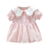 Lil Tomatoes Girls Peter Pan Collar Dress With Sling Bag, Pink, 45Y