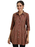 Libas Women'S Silk Blend Ethnic Motifs Regular Kurti (29612 Rust