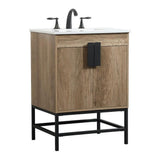 Elegant Decor Indoor Modern Under Sink Bathroom Fixtures Storage Organizer Cabinet 36 Inch Single Bathroom Vanity - Green