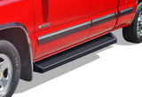 APS Black Running Boards Style Compatible with Chevy Silverado GMC Sierra 1500 2500 1999-2006 Extended Cab & 2500 HD 3500 & 07 C