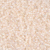 Miyuki Delica 11/0 Cylinder Seed Beads - Pale Peach Lined Crystal AB - DB0052 5 Grams
