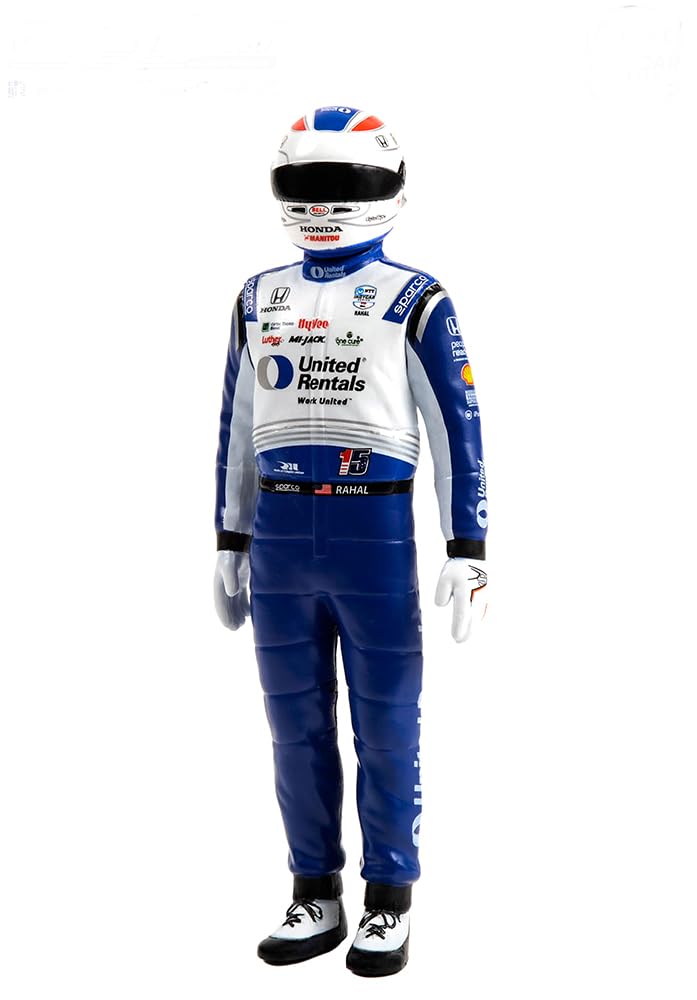 'Ntt Indycar Series'' #15 Graham Rahal Driver Figure ''United Rentals - Rahal Letterman Lanigan Racing'' For 1/18 Scale Models
