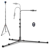 CAMBOFOTO 84 Phone Tripod, Tall Tripod Stand for Selfies with Flexible Gooseneck & Remote, Compatible with iPhone Android, Trave