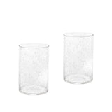 Eumyviv Seeded Glass Shade Cylinder Glass Lamp Shade Replacement Glass Pieces with 1-5/8-Inch Fitter Opening 2-Pack (A00004)