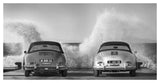 Ocean Waves Breaking On Vintage Beauties (Bw)-Paper Art-50,,X26,,