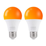 KINUR LED Amber Light Bulbs, A19 9W(60W Equivalent) 1800K E26 A19 Amber Soft Light Bulbs Warm Light Bulbs for Bedroom, Healthy S