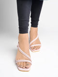 Shoetopia Solid Elastic Mauve Block Heeled Sandals For Women & Girls /Uk7,Mauve,7,B0CCJQV9JP