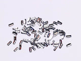 The Design Cart Silver Rectangular 1 Hole Plastic Sequins, 250 Grams, 3x13 cm Sequins for Embroidery Work, Jewellery Making, Des