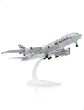 QIYUMOKE 1/300 Qatar Airbus A380 Diecast Metal Airplane Model