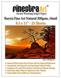 8.5 X 11 Baryta Fine Art Natural Inkjet Paper 25 Sheets