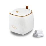 Desktop Trash Can with Lid, Mini Garbage Can with Press Type Lid 2.2 L/0.6 Gal Wastebasket with 60 PCS Trash Bags for Desk Offic